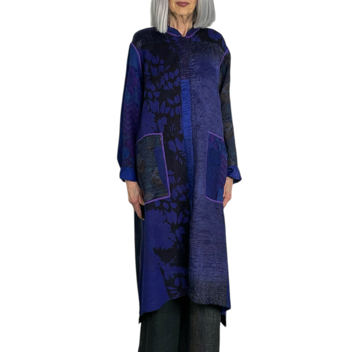 SILK JACCQUARD KAFTAN COAT