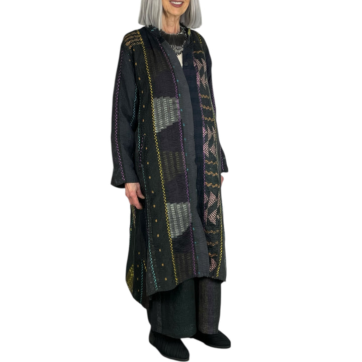 JEWEL WOVEN KAFTAN COAT