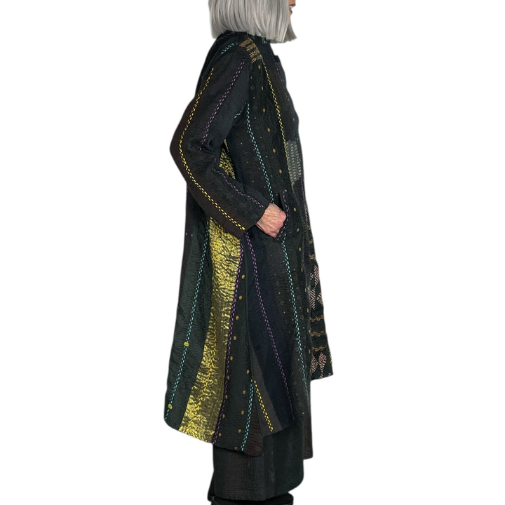 JEWEL WOVEN KAFTAN COAT