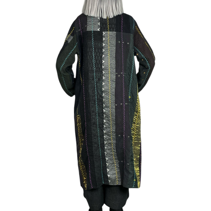 JEWEL WOVEN KAFTAN COAT