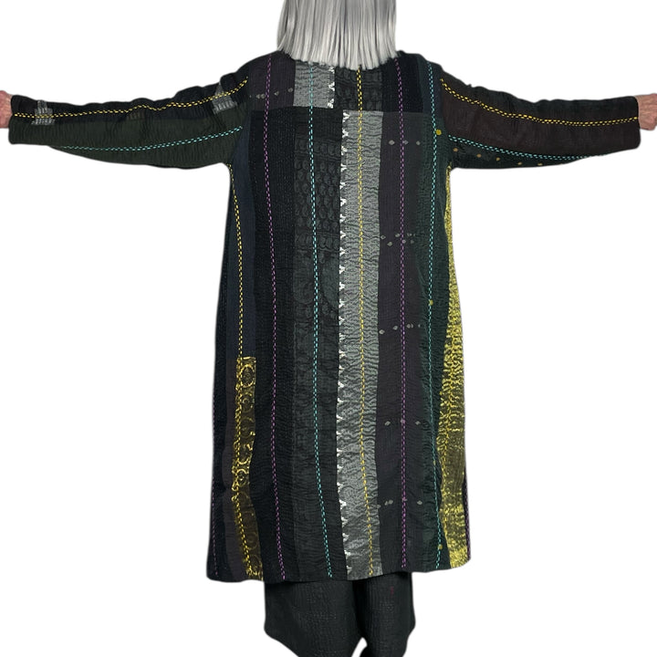 JEWEL WOVEN KAFTAN COAT