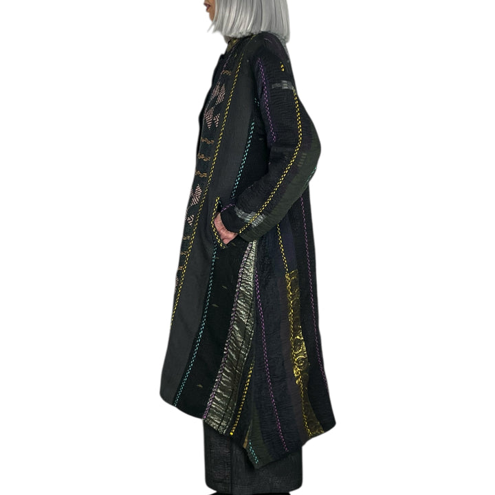 JEWEL WOVEN KAFTAN COAT