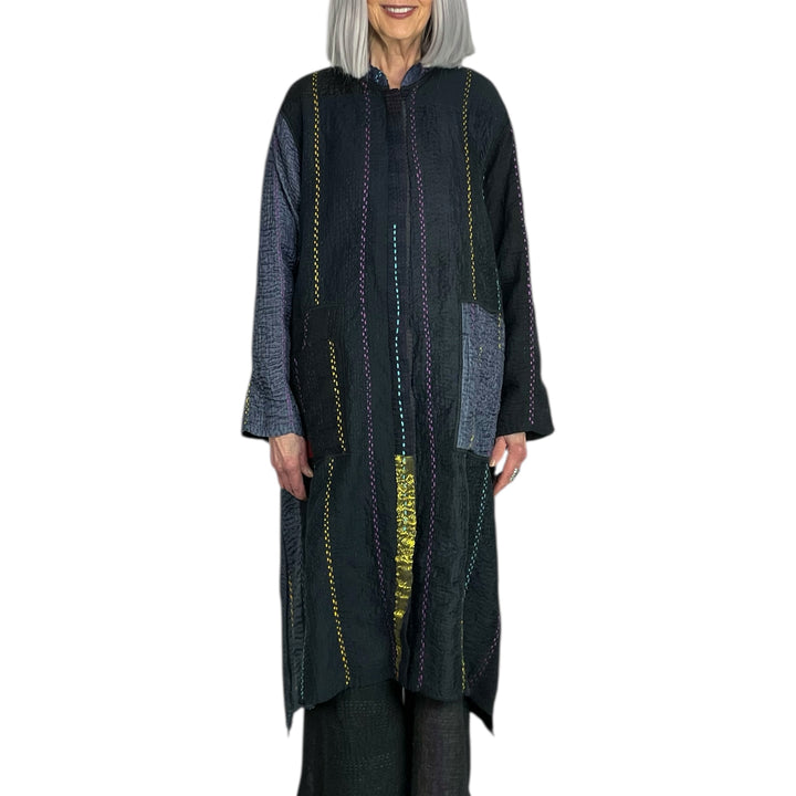 JEWEL WOVEN KAFTAN COAT