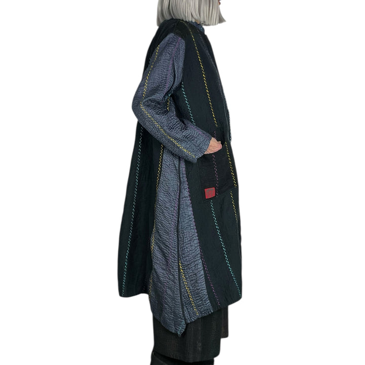 JEWEL WOVEN KAFTAN COAT