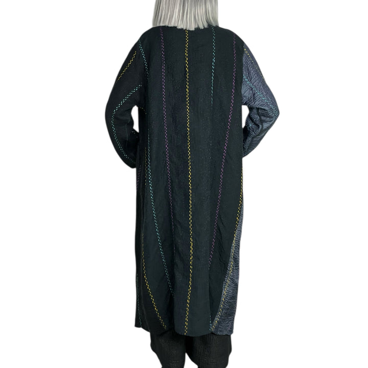 JEWEL WOVEN KAFTAN COAT