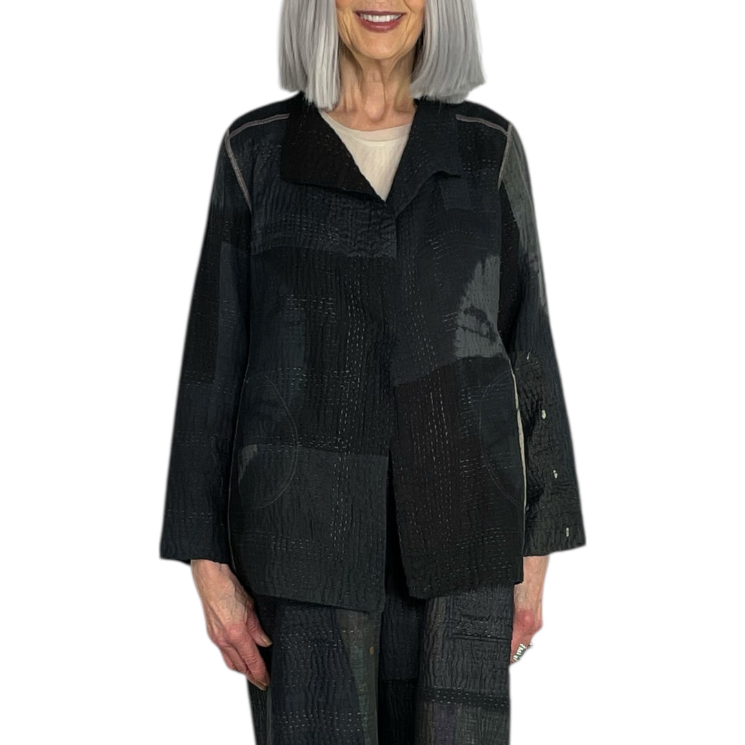 CIRCLE SHIBORI TIE DYE SHORT JACKET