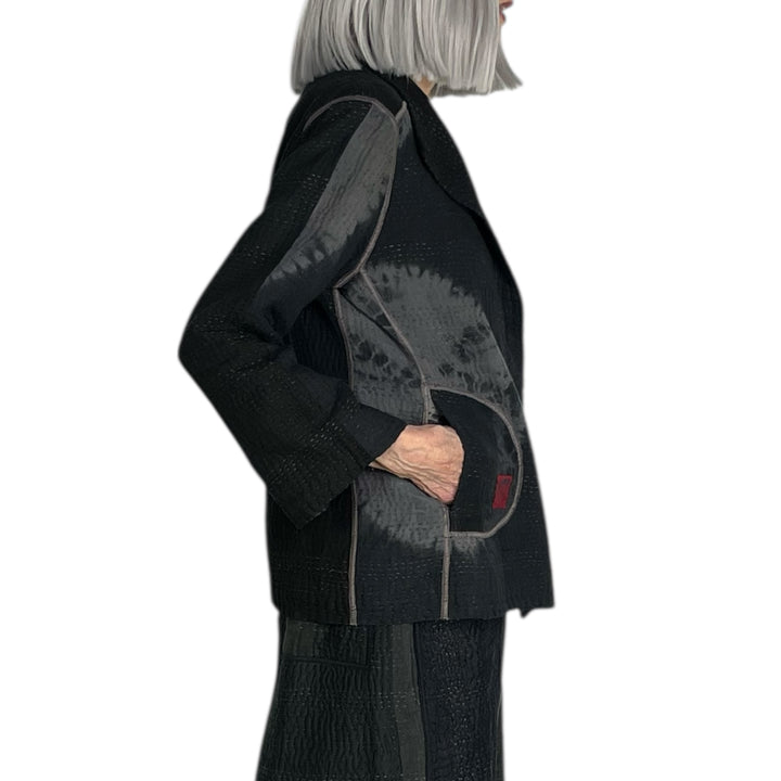 CIRCLE SHIBORI TIE DYE SHORT JACKET