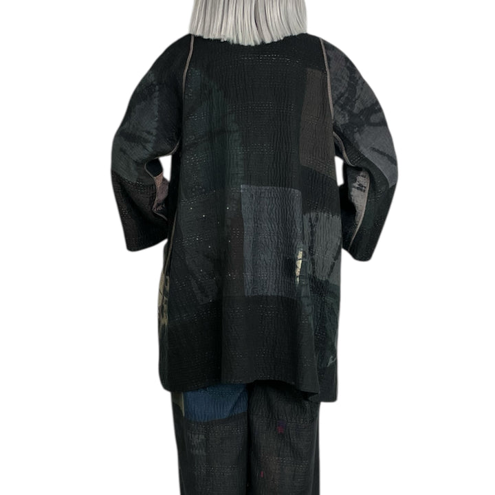 CIRCLE SHIBORI TIE DYE A-LINE JACKET