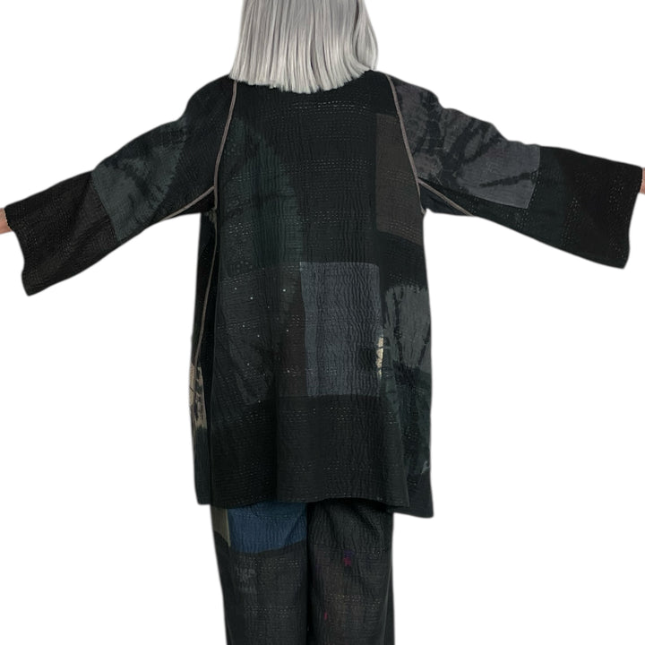 CIRCLE SHIBORI TIE DYE A-LINE JACKET