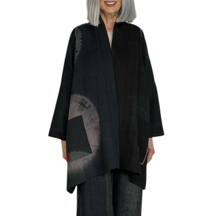CIRCLE SHIBORI TIE DYE A-LINE JACKET