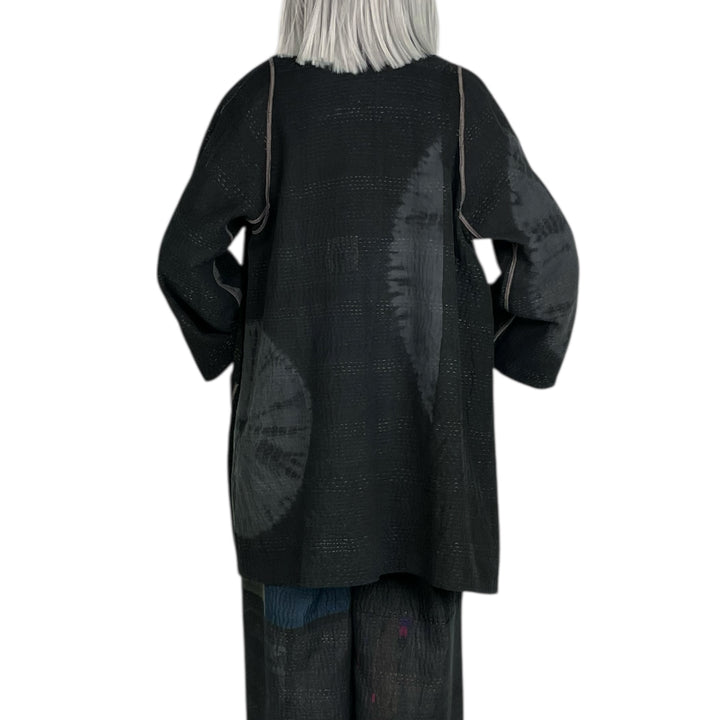 CIRCLE SHIBORI TIE DYE A-LINE JACKET