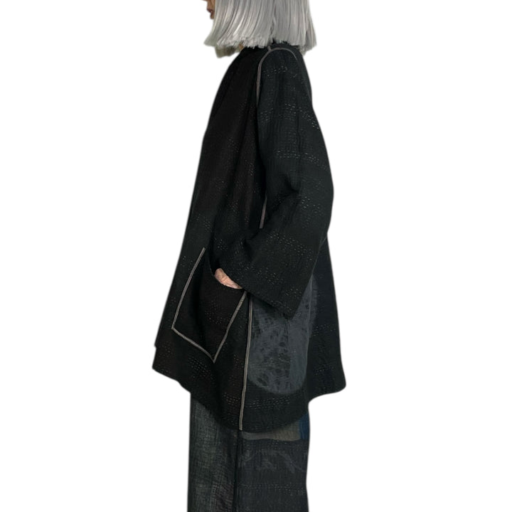 CIRCLE SHIBORI TIE DYE A-LINE JACKET