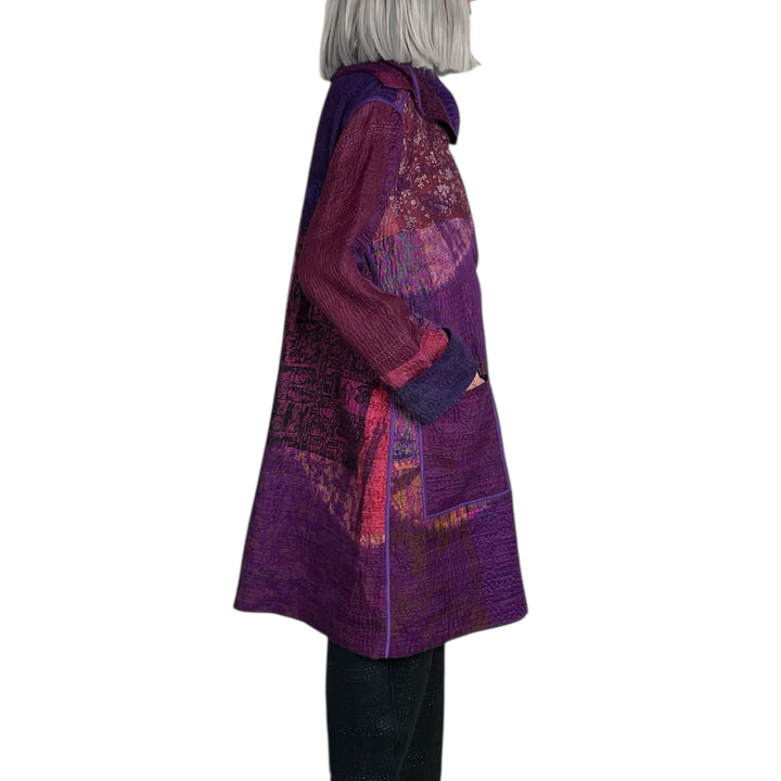 CIRCLE SHIBORI POCKET MEDIUM COAT