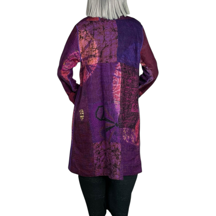 CIRCLE SHIBORI POCKET MEDIUM COAT