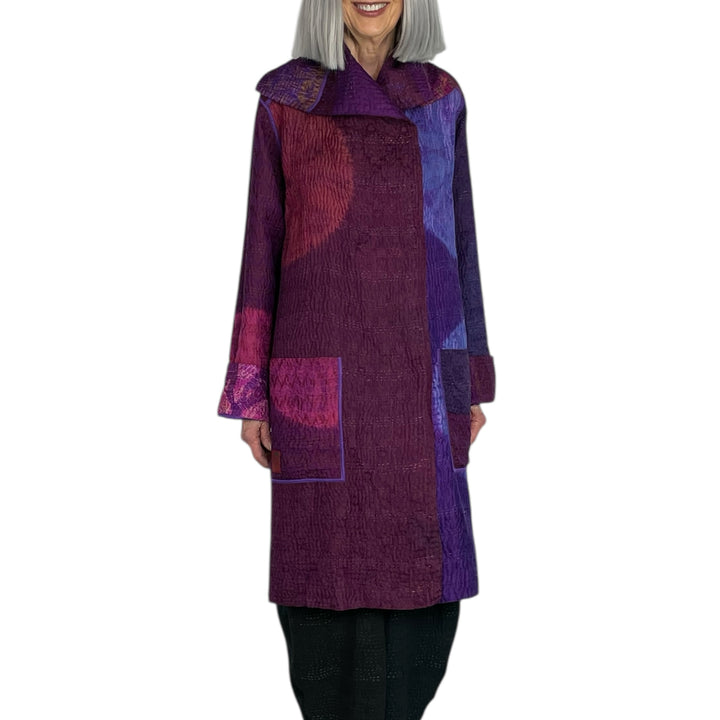 CIRCLE SHIBORI POCKET MEDIUM COAT