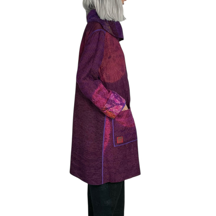 CIRCLE SHIBORI POCKET MEDIUM COAT