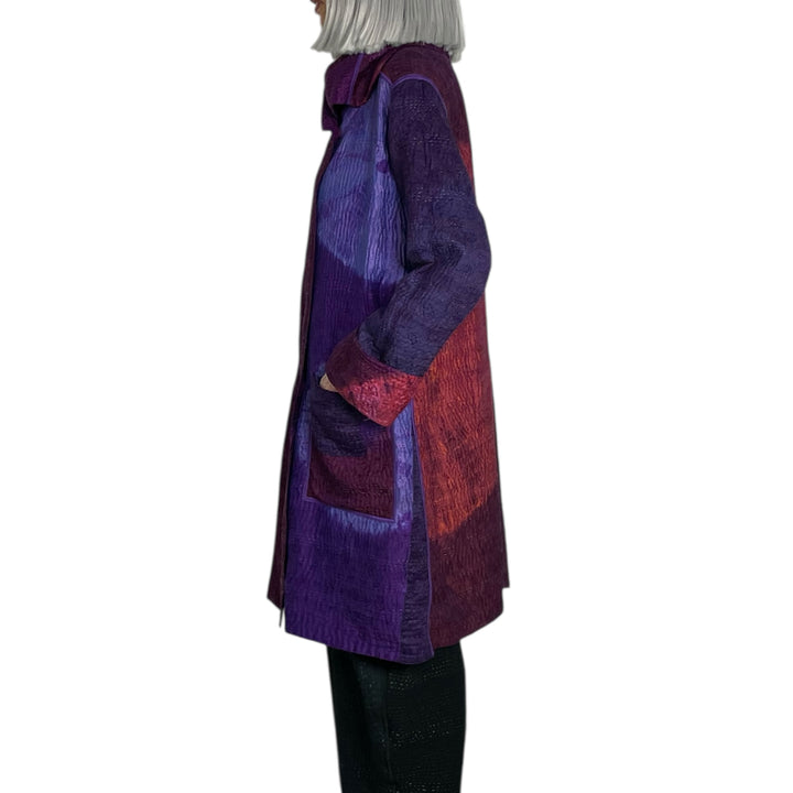 CIRCLE SHIBORI POCKET MEDIUM COAT