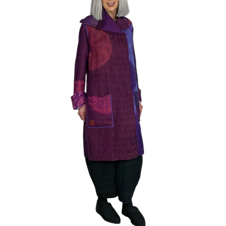 CIRCLE SHIBORI POCKET MEDIUM COAT