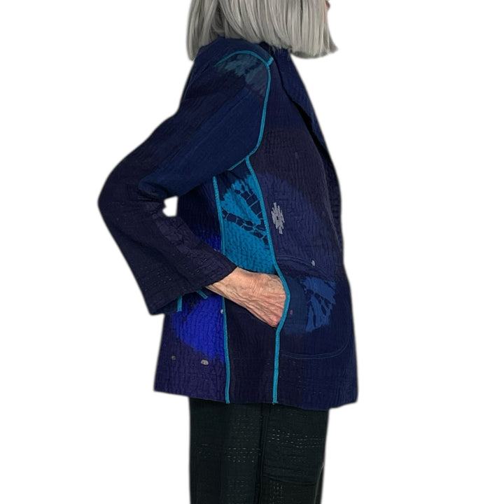 CIRCLE SHIBORI TIE DYE SHORT JACKET