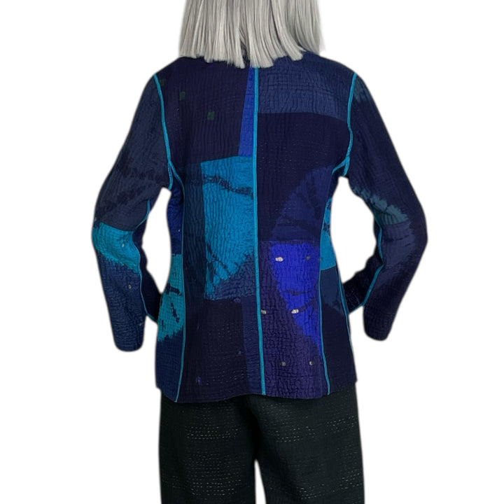 CIRCLE SHIBORI TIE DYE SHORT JACKET