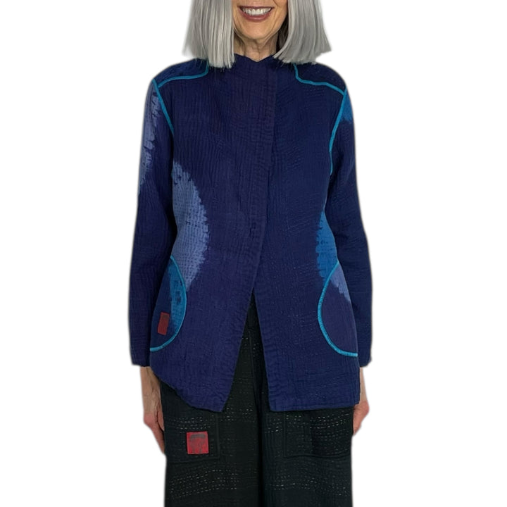CIRCLE SHIBORI TIE DYE SHORT JACKET