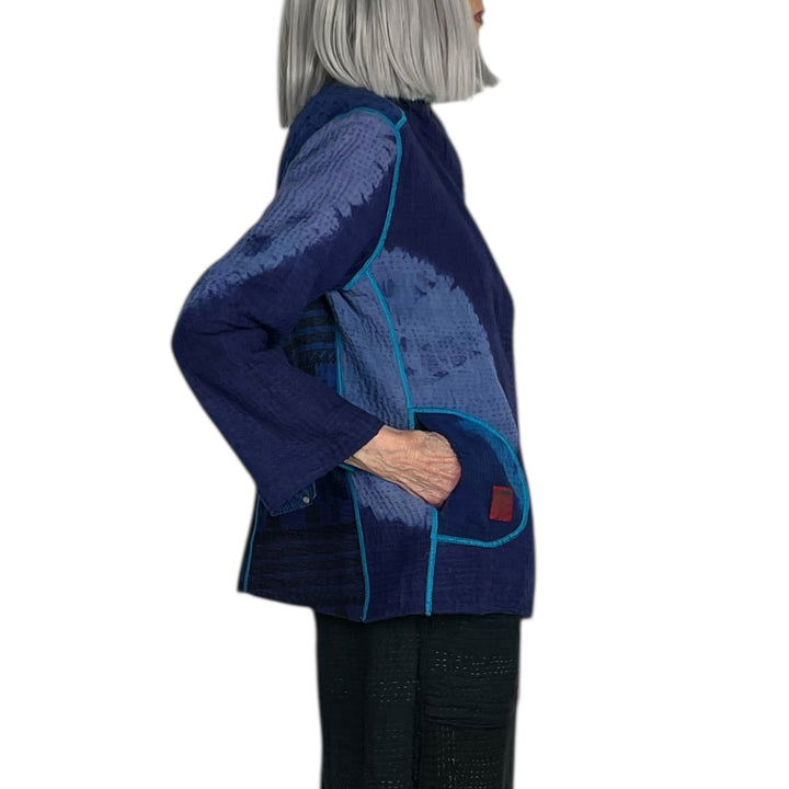 CIRCLE SHIBORI TIE DYE SHORT JACKET