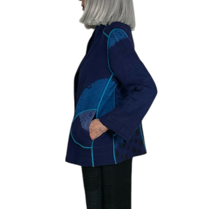 CIRCLE SHIBORI TIE DYE SHORT JACKET