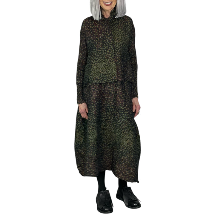 SHIBORI HORIZONTAL PLEAT SHORT JACKET