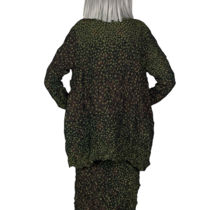 SHIBORI CRUSH PLEAT LONG JACKET