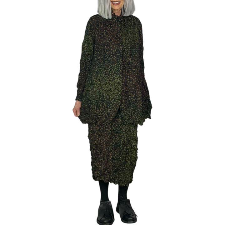 SHIBORI CRUSH PLEAT LONG JACKET