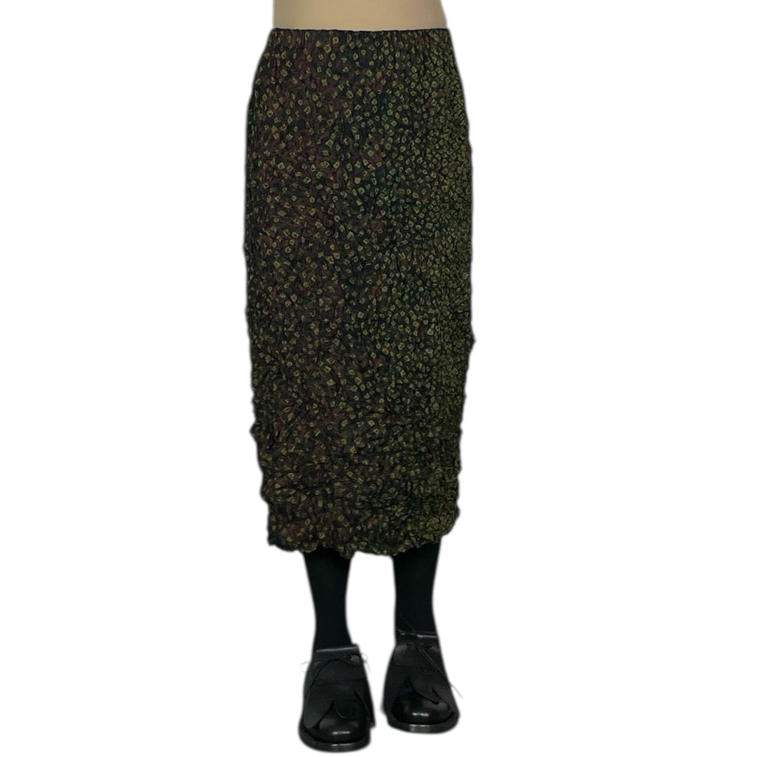 SHIBORI CRUSH PLEAT SLIM SKIRT