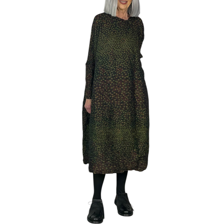 SHIBORI HORIZONTAL PLEAT DRESS