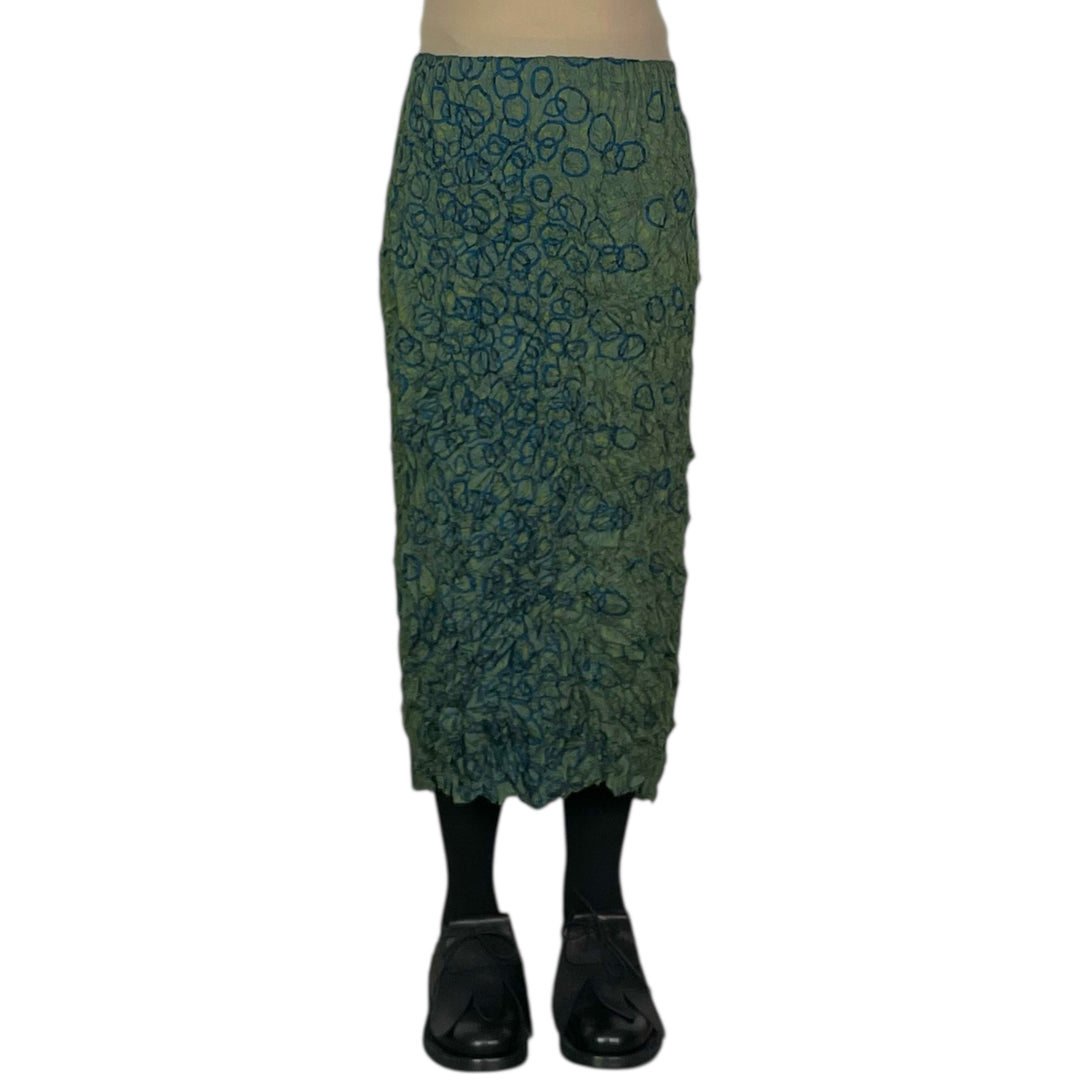 SHIBORI CRUSH PLEAT SLIM SKIRT