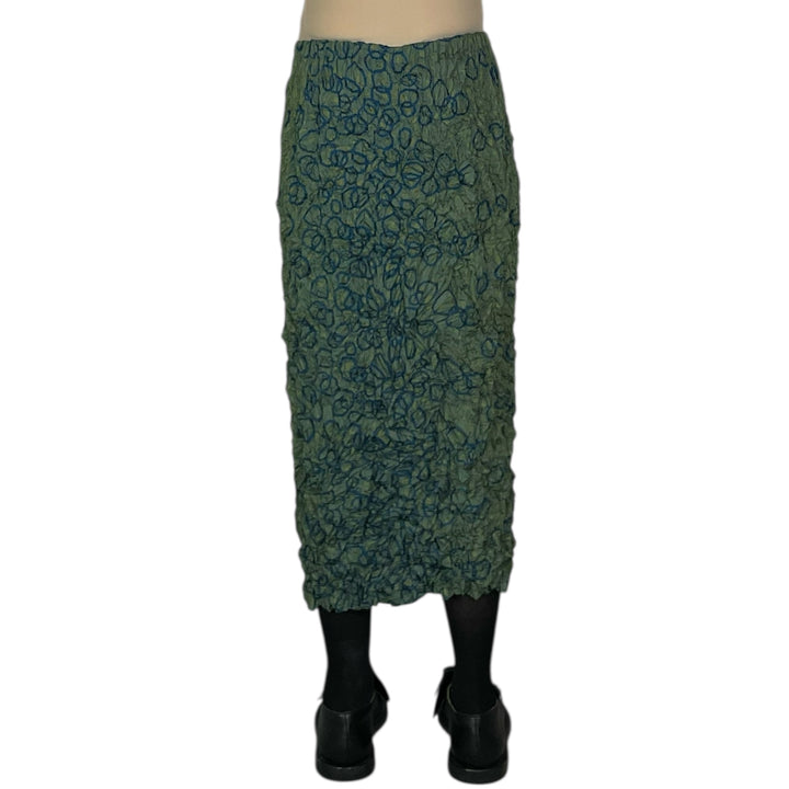 SHIBORI CRUSH PLEAT SLIM SKIRT