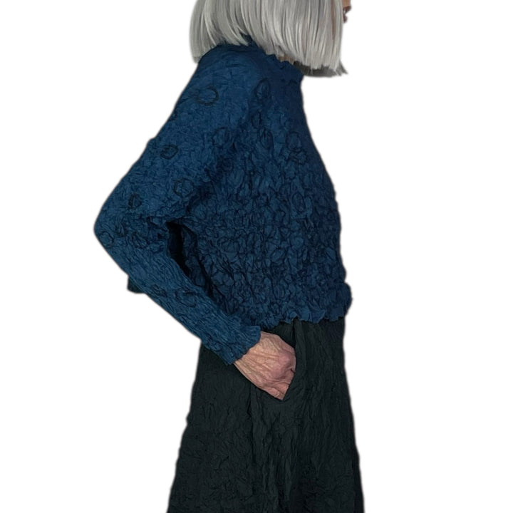 SHIBORI CRUSH PLEAT CROP TOP