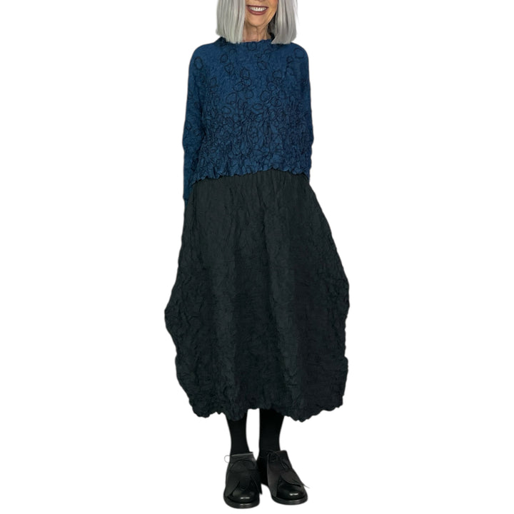 SHIBORI CRUSH PLEAT CROP TOP