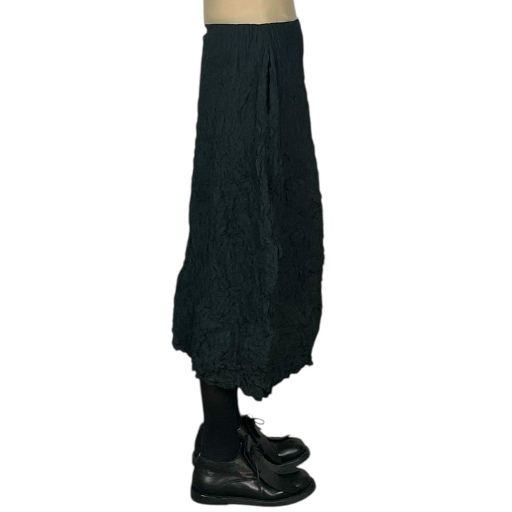 CRUSH PLEAT TAFFETA A-LINE SKIRT