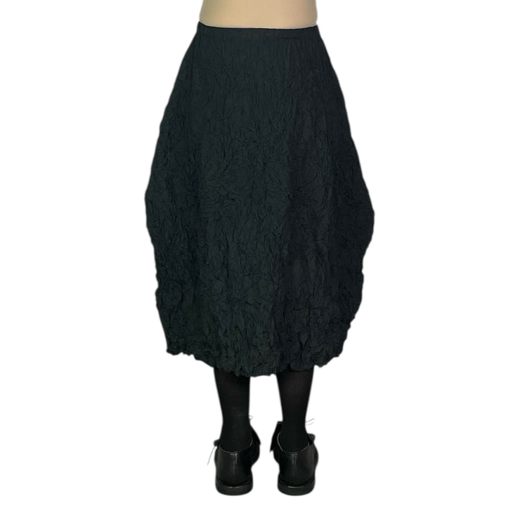 CRUSH PLEAT TAFFETA A-LINE SKIRT