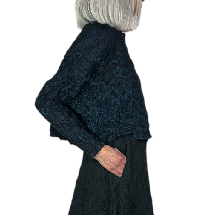 SHIBORI CRUSH PLEAT CROP TOP