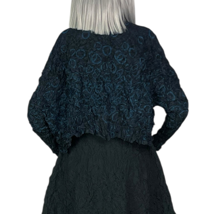 SHIBORI CRUSH PLEAT CROP TOP