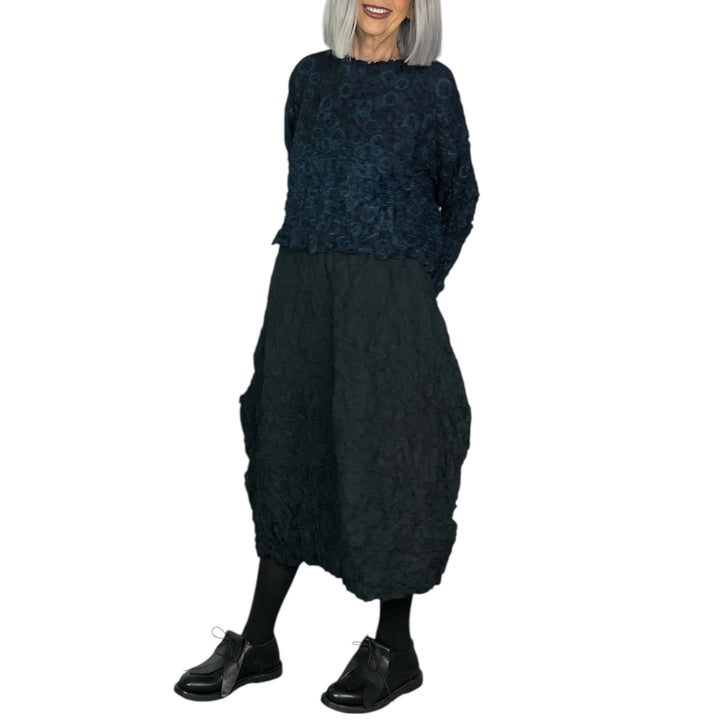 SHIBORI CRUSH PLEAT CROP TOP