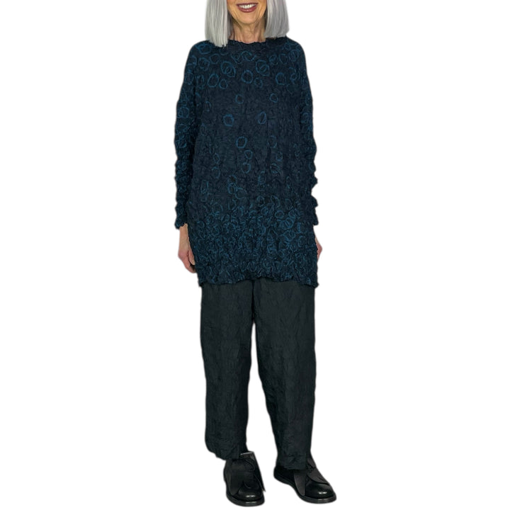 SHIBORI CRUSH PLEAT LONG TOP
