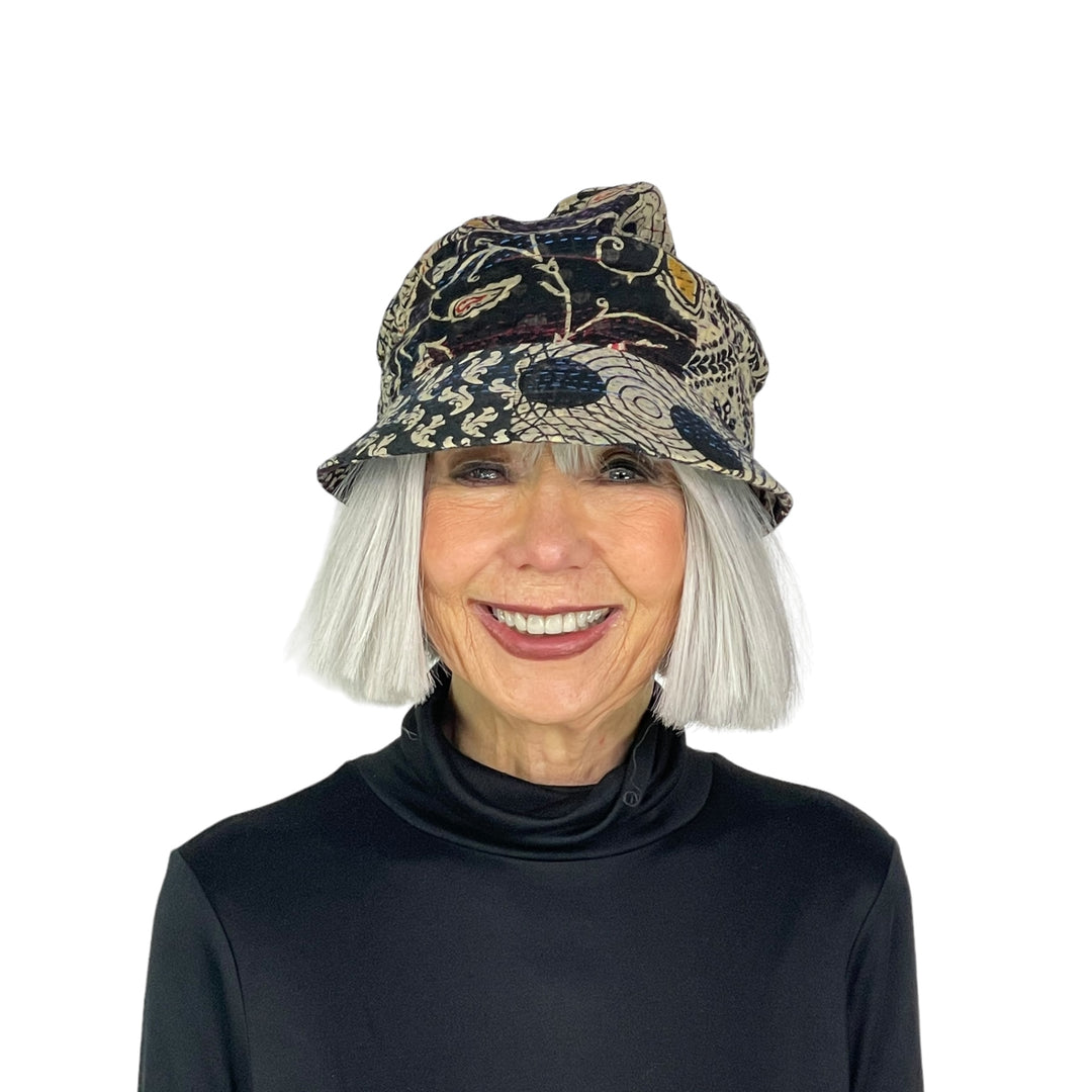 PATCH PRINT HALF BRIM HAT