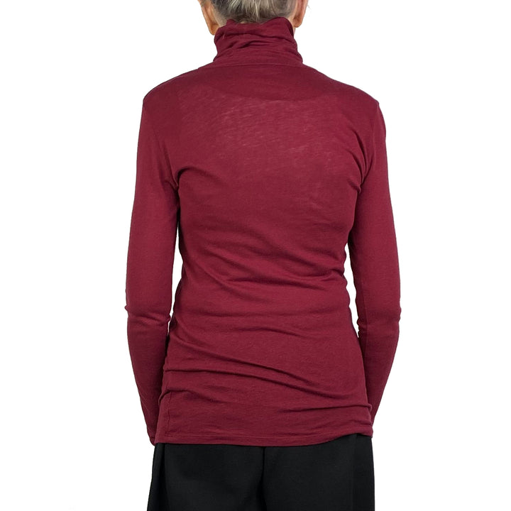 COTTON/CASHMERE TURTLENECK T-SHIRT