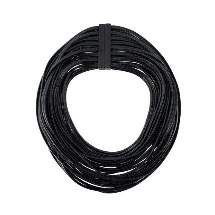 SHORT LEATHER STRAND NECKLACE