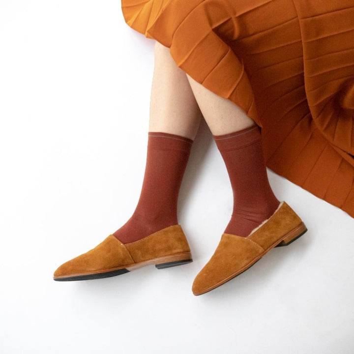 SOLID SOCKS - SEPIA