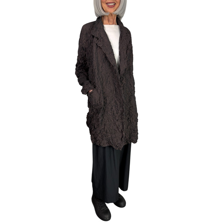 CRINKLE PLEAT LONG JACKET