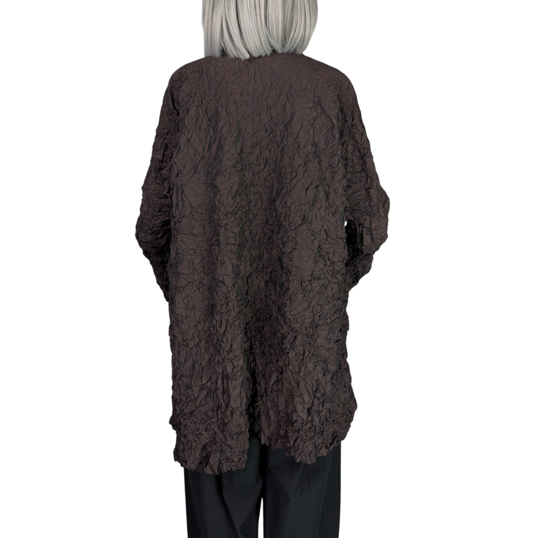 CRINKLE PLEAT LONG JACKET