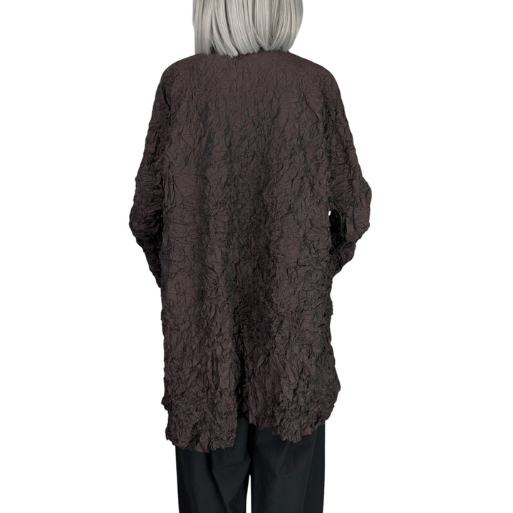 CRINKLE PLEAT LONG JACKET
