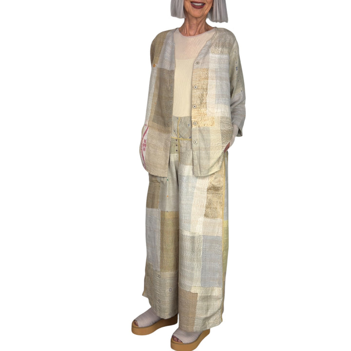 MOSAIC PATCH WIDE LEG PANT